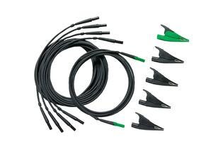 Fluke TLS430 – Test Leads and Alligator Clips (4 black, 1 green) - 1